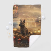 Serviette De Golf Voyage de Noël de Malinoi en Belgique (En situation)