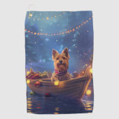 Serviette De Golf Voyage de Noël de Terrier australien (Devant)