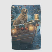 Serviette De Golf Voyage festif de Noël au Labrador (Devant)