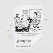 Serviette De Golf Voyage shopping. Dépassement record. Drôle (En situation)