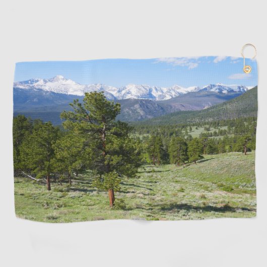 Serviette De Golf Vue de Rocky Mountain (Horizontal)