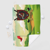 Serviette De Golf Wallace Clan Badge & Tartan Golf Towne (En situation)