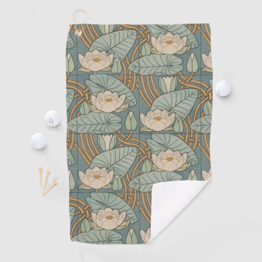 Serviette De Golf Water Lys Lily Art Nouveau Nature (En situation)