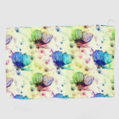 Serviette De Golf Watercolor Butterflies Golf Towel (Horizontal)