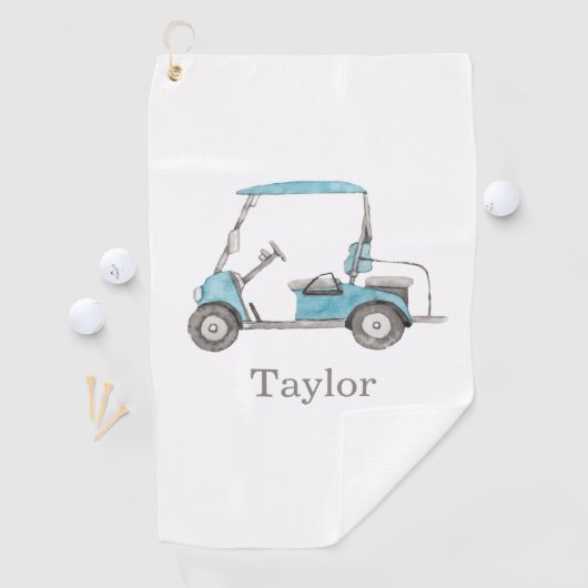 Serviette De Golf Watercolor Golf Panier Golf Towne (En situation)
