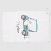 Serviette De Golf Watercolor Golf Panier Golf Towne (Horizontal)