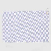 Serviette De Golf Wavy À damiers Pastel Purple Checkerboard Motif (Horizontal)