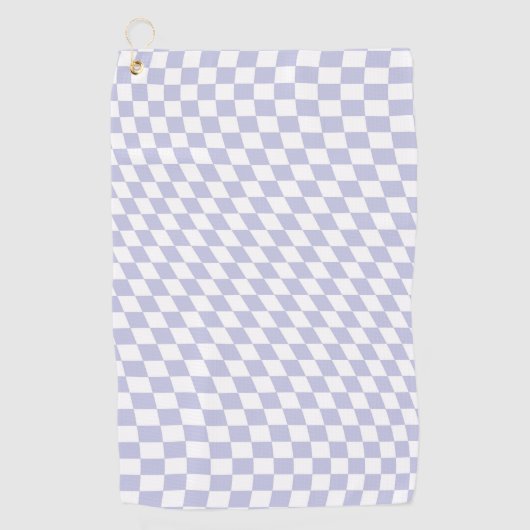 Serviette De Golf Wavy À damiers Pastel Purple Checkerboard Motif (Devant)