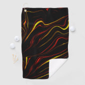 Serviette De Golf Wavy rouge or longues traces sur arrière - plan no (En situation)