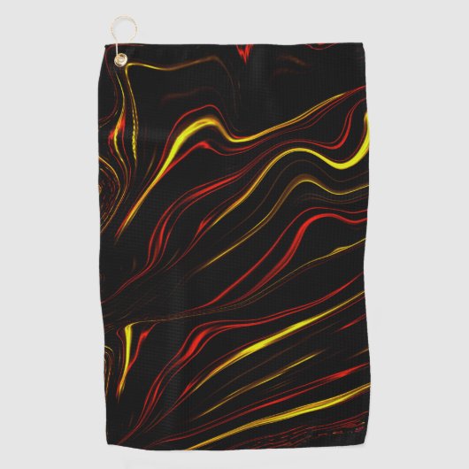 Serviette De Golf Wavy rouge or longues traces sur arrière - plan no (Devant)
