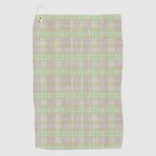 Serviette De Golf Weathered Neutral Sage Plaid (Devant)