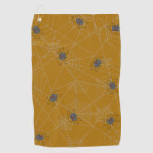 Serviette De Golf Web et citrouilles d'araignées d'Halloween (Devant)