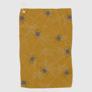 Serviette De Golf Web et citrouilles d'araignées d'Halloween