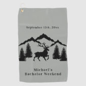 Serviette De Golf Week-end de célibataire chasse au chevreuil gris r (Devant)
