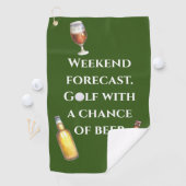 Serviette De Golf Weekend Forecend Golf with Chance of Beer (En situation)