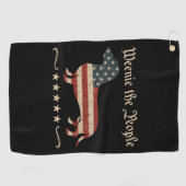 Serviette De Golf Weenie Le Peuple Dachshund 4 juillet (Horizontal)