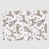Serviette de golf Weimaraner Bones and Paws (Horizontal)
