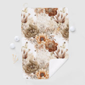 Serviette De Golf Western Brown Cream Southwest Floral (En situation)