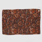 Serviette De Golf Western Cowgirl Brown Floral (Horizontal)