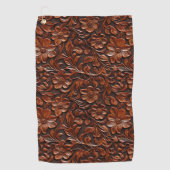 Serviette De Golf Western Cowgirl Brown Floral (Devant)