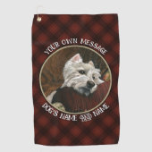 Serviette De Golf Westie sur canapé (Devant)