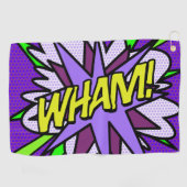 Serviette De Golf WHAM Cool Modern Comic Book (Horizontal)