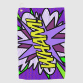 Serviette De Golf WHAM Cool Modern Comic Book (Devant)