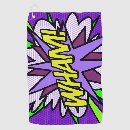 Serviette De Golf WHAM Cool Modern Comic Book (Devant)