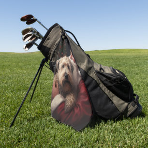 Serviette De Golf Wheaton Terrier Avec Noël Festif Du Père Noël