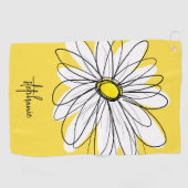 Serviette De Golf Whimsical Daisy Texte personnalisé et peut modifie (Horizontal)