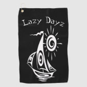Serviette De Golf Whimsical Lazy Voilier (Devant)