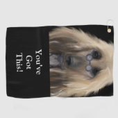Serviette De Golf White Afghan Hound (Horizontal)