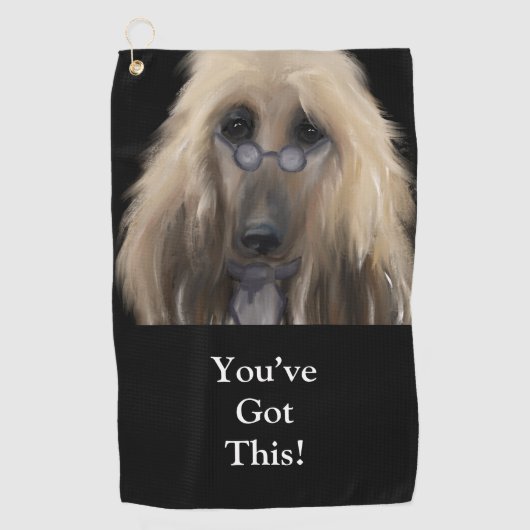 Serviette De Golf White Afghan Hound (Devant)