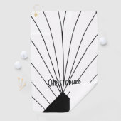 Serviette De Golf White Art Deco Design Personalised (En situation)