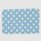 Serviette De Golf White Daisies Pattern Custom Background (Horizontal)