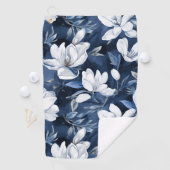 Serviette De Golf White Magnolia Motif sur l'arrière - plan de minui (En situation)