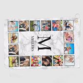 Serviette De Golf White Marble Stone Pattern (Horizontal)