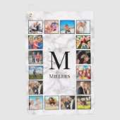 Serviette De Golf White Marble Stone Pattern (Devant)