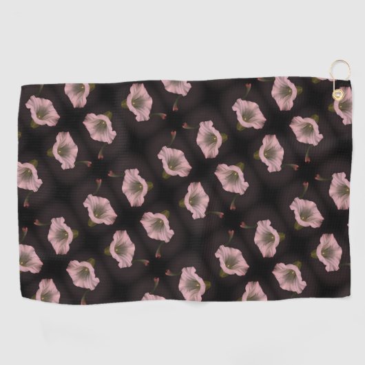 Serviette De Golf White Morning Glory Flower Close Up Motif (Horizontal)