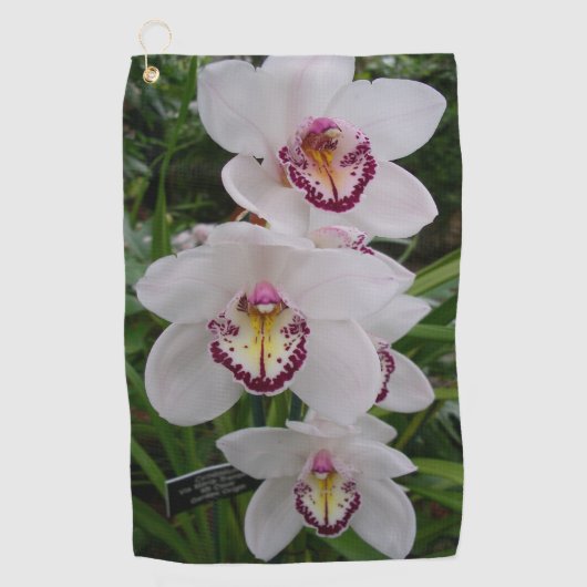 Serviette De Golf White Orchids Beautiful Tropical Flowers (Devant)