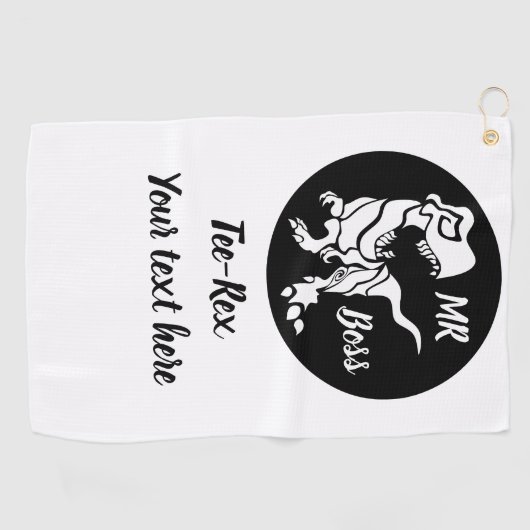 Serviette De Golf White Trex the Boss Dino (Horizontal)