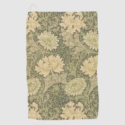 Serviette De Golf William Morris Chrysanthemum Fleur d'âge (Devant)