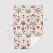 Serviette De Golf William Morris Daisy Motif floral Orange rouge (En situation)