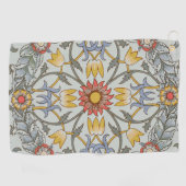 Serviette De Golf William Morris Floral Circle Flower Illustration (Horizontal)