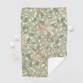 Serviette De Golf William Morris Honeysuckle Vert Floral (En situation)