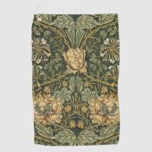 Serviette De Golf William Morris Honeysuckle Vert Floral (Devant)
