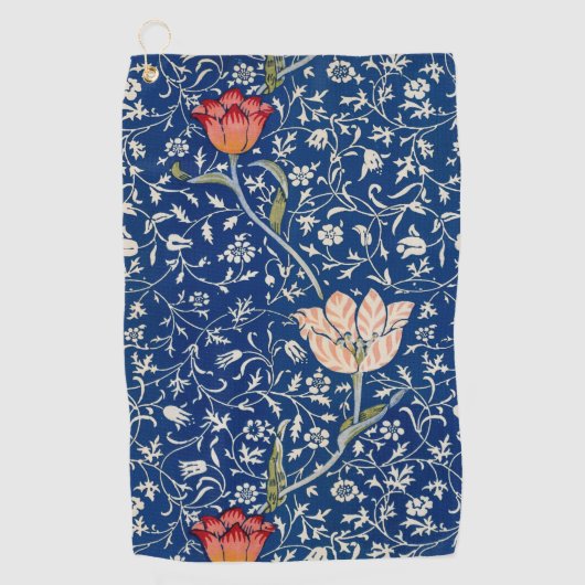 Serviette De Golf William Morris Medway Floral bleu (Devant)