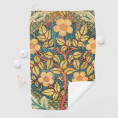 Serviette De Golf William Morris Rose Wreath (En situation)