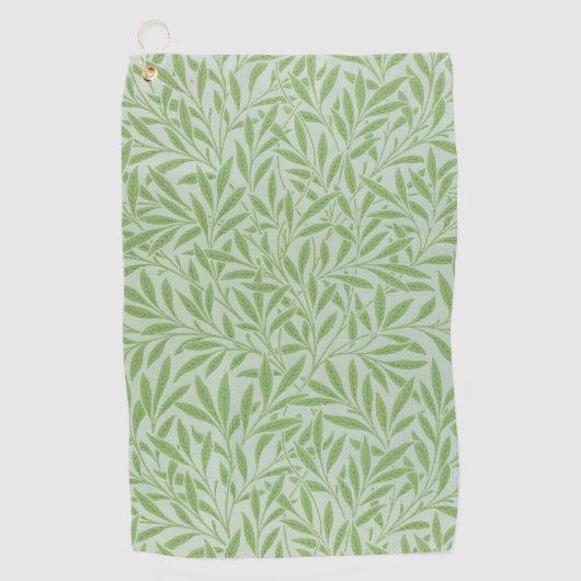 Serviette De Golf William Morris Saule Fleur Classique Vert (Devant)