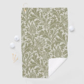 Serviette De Golf William Morris Thistle Sage Green Motif (En situation)